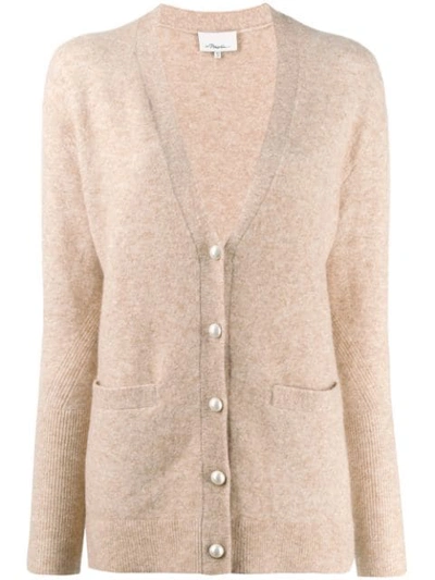3.1 Phillip Lim / フィリップ リム Faux Pearl Button Cardigan In Neutrals