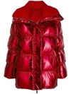 P.a.r.o.s.h Hooded Padded Jacket In 009 Red
