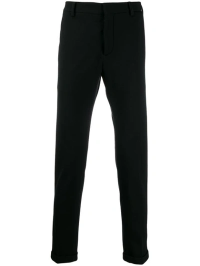 Prada Slim-fit Wool-blend Trousers In Black