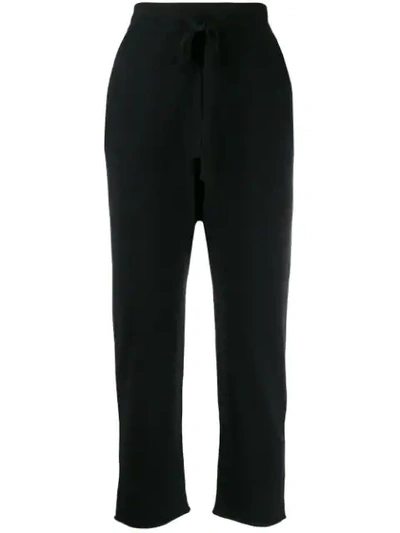 Nili Lotan High Rise Drawstring Cropped Trousers In Black