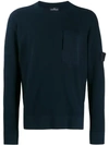 Stone Island Shadow Project Crew Neck Jumper In Blue