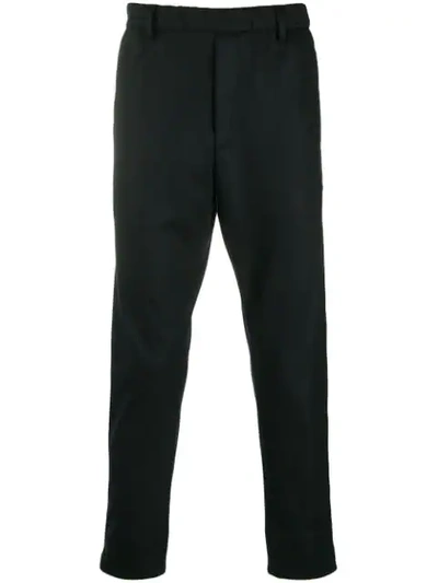 Prada Zipped Detail Trousers In Black