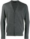 Prada Classic Wool Cardigan In F0480 Ardesia