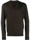 Prada Pullover Mit V-ausschnitt In Brown