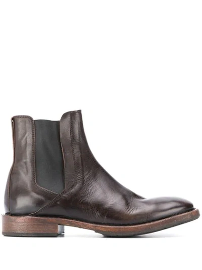 Moma Leather Chelsea Boots In Canna