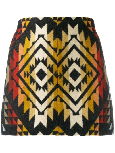 Jessie Western Embroidered Mini Skirt In Black