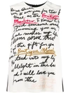 Boutique Moschino Text Print Vest Top