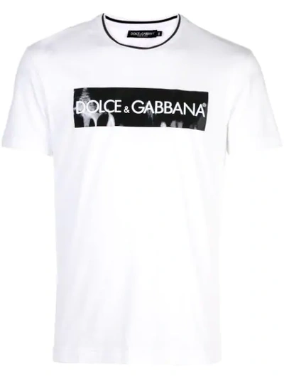 Dolce & Gabbana Dolce And Gabbana White Box Logo T-shirt In Bianco