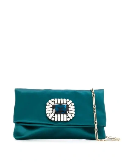 Jimmy Choo Titania Clutch Bag In Blue