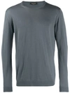 Roberto Collina Knitted Roundneck Sweater In Grey