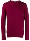 Roberto Collina Knitted Roundneck Sweater In Red