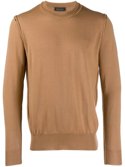 Roberto Collina Inside-out Knitted Sweater In Neutrals