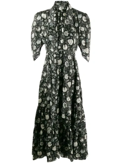 Chloé Dandelion Print Dress In Black