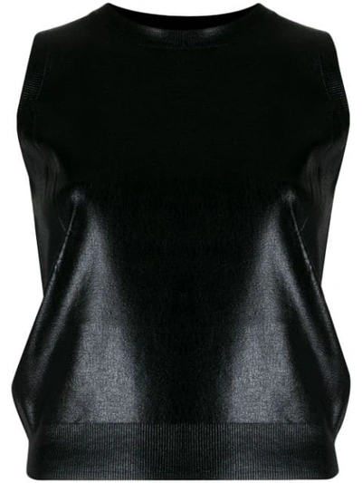 Pinko Sleeveless Fitted Top In Black