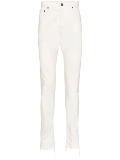John Elliott Frayed Edge Tie-dye Jeans In White