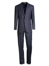 Canali Classic-fit Worsted Wool Suit In Blue