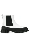 Camper Wedge Boots In White