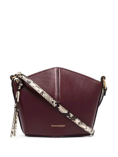 Alexander Mcqueen Mini Bucket Crossbody Bag In Red