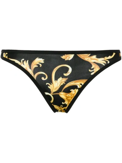 Versace Barocco Print Briefs In A732d Nero Oro