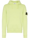 Stone Island Core Fleece Hoodie In Green