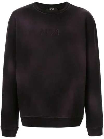 N°21 Embroidered Logo Sweatshirt In Brown