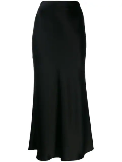 Galvan Satin Evening Skirt In Black