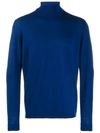 Roberto Collina Rollneck Knit Sweater In Blue
