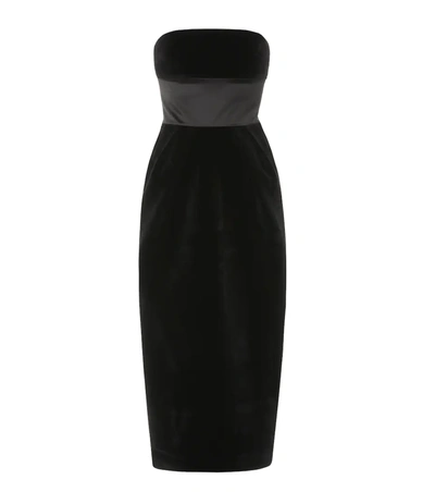 David Koma Sleeveless Midi Dress In Black