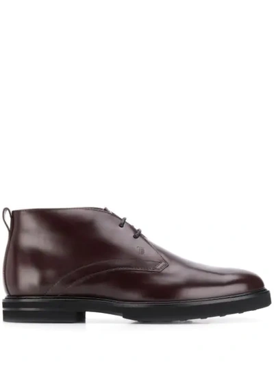 Tod's High-top Lace-up Shoes In Brown