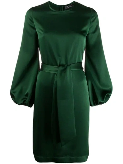 Gianluca Capannolo Satin Shift Dress In Green