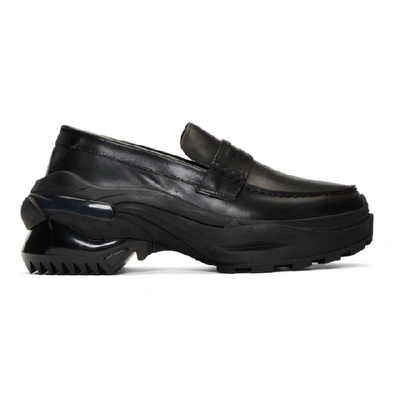 Maison Margiela Raised-sole Leather Penny Loafers In Brown