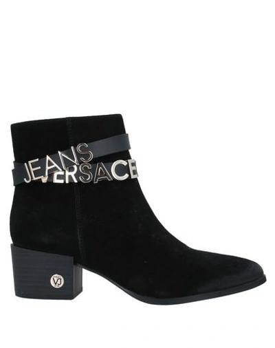 Versace Jeans Ankle Boots In Black