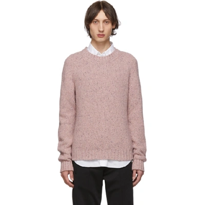 Maison Margiela Crew Neck Knitted Jumper In 237 Pink