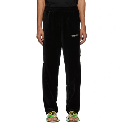 Doublet Contrast Track Trousers In Black