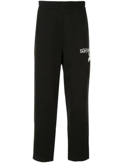 Doublet Slogan Track Trousers In Black