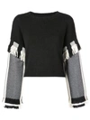 3.1 Phillip Lim / フィリップ リム Long Sleeve Fringed Sweater In Black