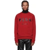 Msgm Brush Stroke Logo Sweatshirt In 18 Red