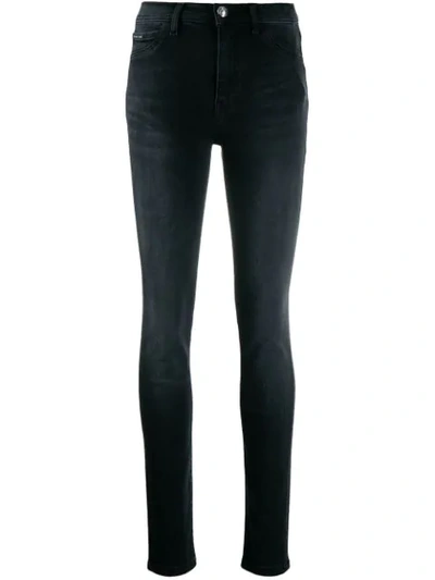 Philipp Plein High-waisted Skinny Jeans In Black