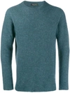 Roberto Collina Slim-fit Knit Sweater In Blue