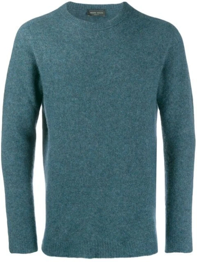Roberto Collina Slim-fit Knit Sweater In Blue
