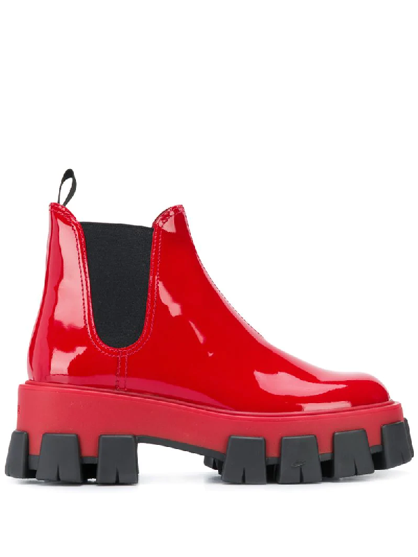 prada red boots