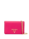 Prada Flap Shoulder Bag In Pink