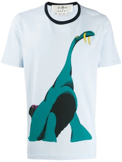 Marni Bruno Bozzetto Dinosaur T-shirt In Blue