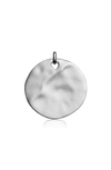 Monica Vinader Siren Shore Pendant Charm In Silver