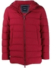 Herno Hooded Padded Jacket In Red