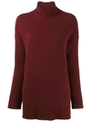 Pringle Of Scotland Roll Neck Sweater In Red