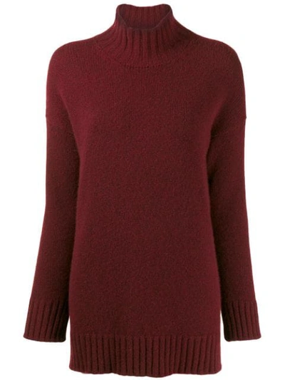 Pringle Of Scotland Roll Neck Jumper In Red