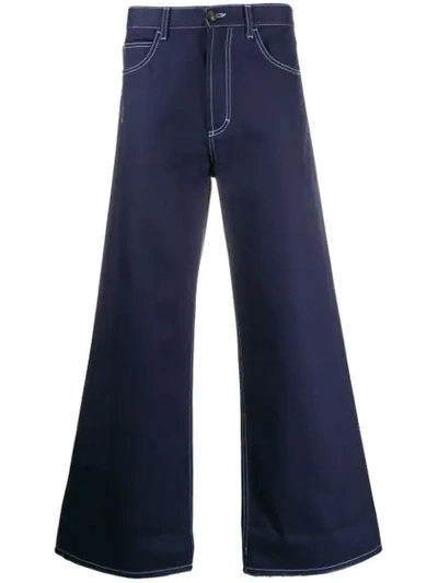 Marni Wide-leg Denim Trousers In 00b81 Navy