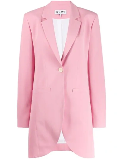 Loewe Single-breasted Blazer In Pink
