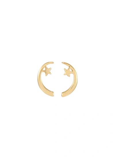 Edge Of Ember 'twilight' 18k Gold Silver Stud Earrings